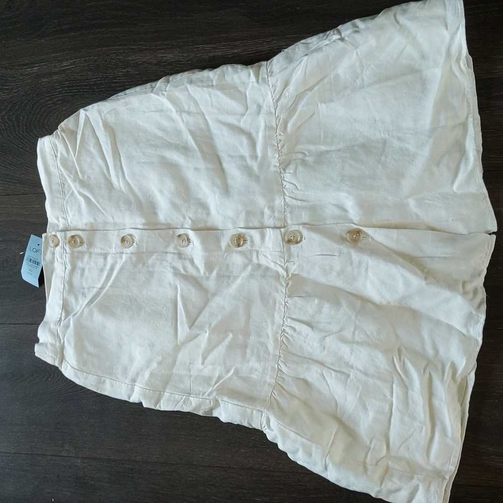 Loft XSP button down skirt